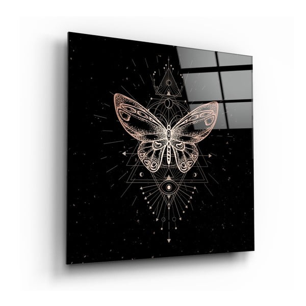 Szklany obraz Insigne Da Vinci Style Butterfly, 40x40 cm