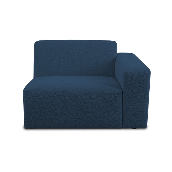 Ciemnoniebieski moduł sofy z materiału bouclé (prawostronny) Roxy – Scandic