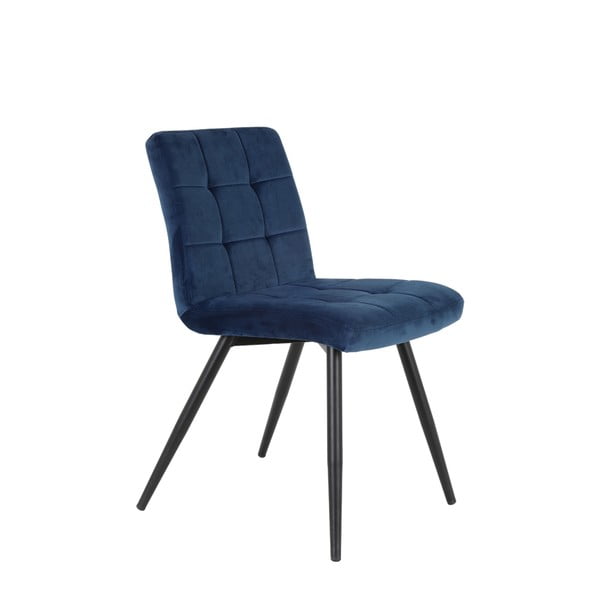 Ciemnoniebieskie aksamitne krzesło Olive – Light & Living