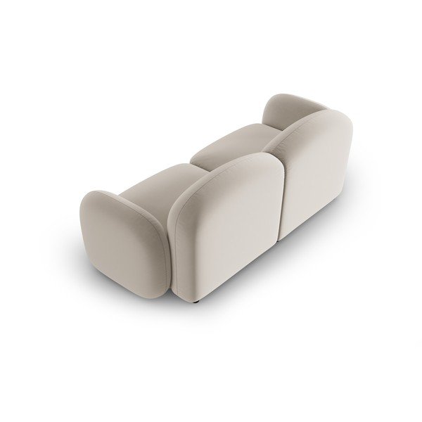 Beżowa aksamitna sofa 194 cm Blair – Micadoni Home-image-4