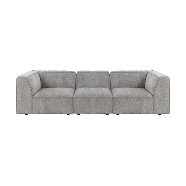 Jasnoszara sofa modułowa Bonami Selection Fairfield, 282 cm