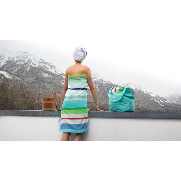 Jasnoniebieska bawełniana torba plażowa Remember Laguna-image-2