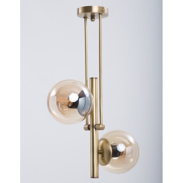 Lampa sufitowa w kolorze złota ze szklanym kloszem ø 15 cm Libra – Squid Lighting-image-1