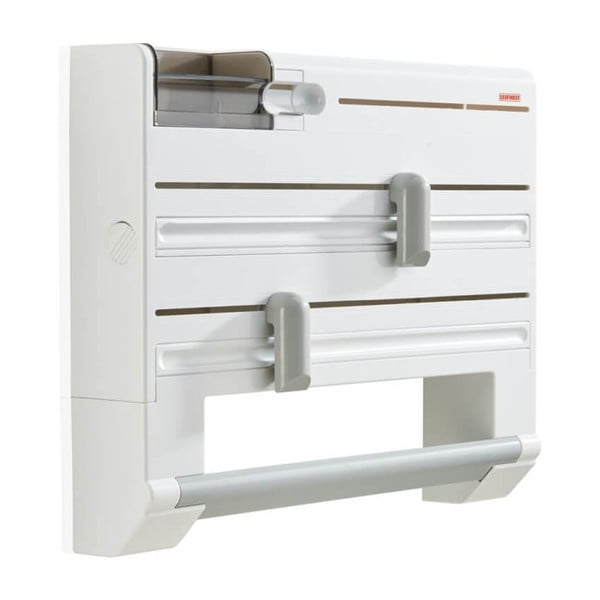 Biały plastikowy uchwyt ścienny na ręczniki papierowe i folię Parat – LEIFHEIT