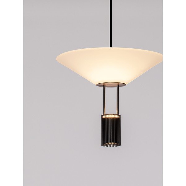 Aluminiowa lampa wisząca LED w kolorze matowej czerni z kloszem ze szkła akrylowego ø 22 cm Anafi – Nova Luce-image-3
