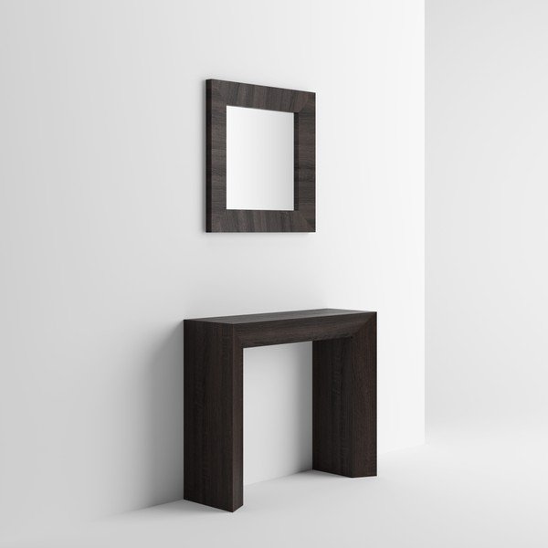 Lustro w kolorze ciemnego dębu MobiliFiver Giuditta, 65x65 cm-image-1