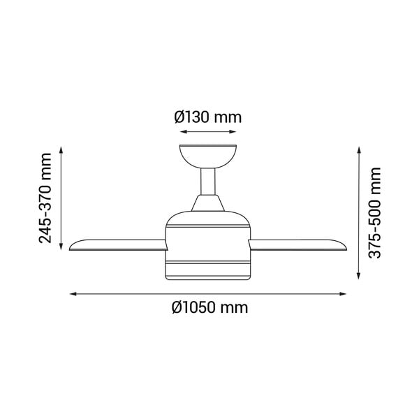 Lampa sufitowa z timerem/z wentylatorem w jasnym naturalnym kolorze ø 13 cm Achilia – SULION-image-4