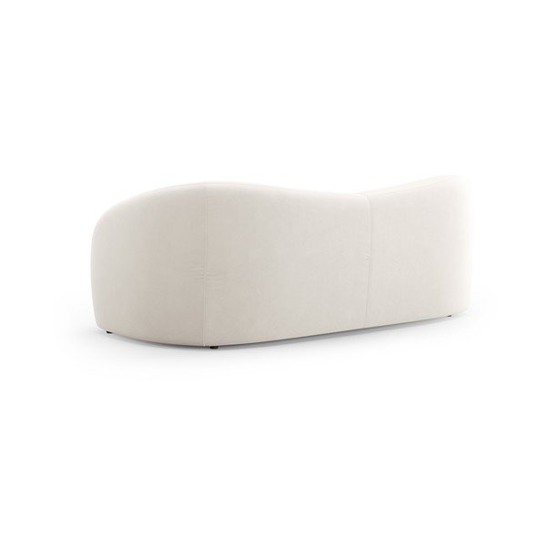 Biała aksamitna sofa 197 cm Santi – Interieurs 86-image-3