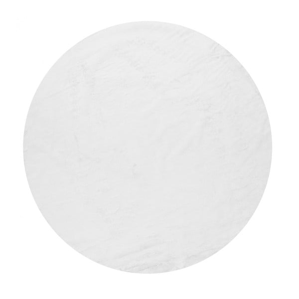 Biały okrągły dywan odpowiedni do prania ø 120 cm Pelush White – Mila Home