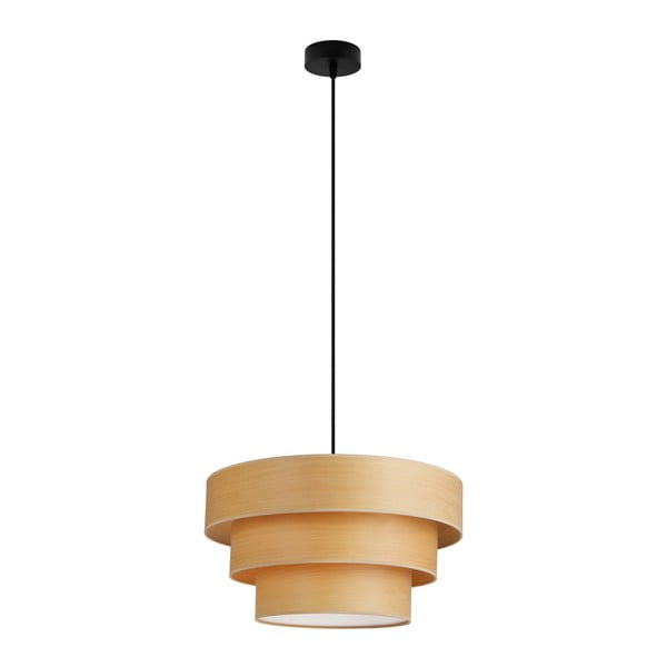 Lampa wisząca w kolorze drewna bukowego Sotto Luce TSURI Tary, Ø 50 cm