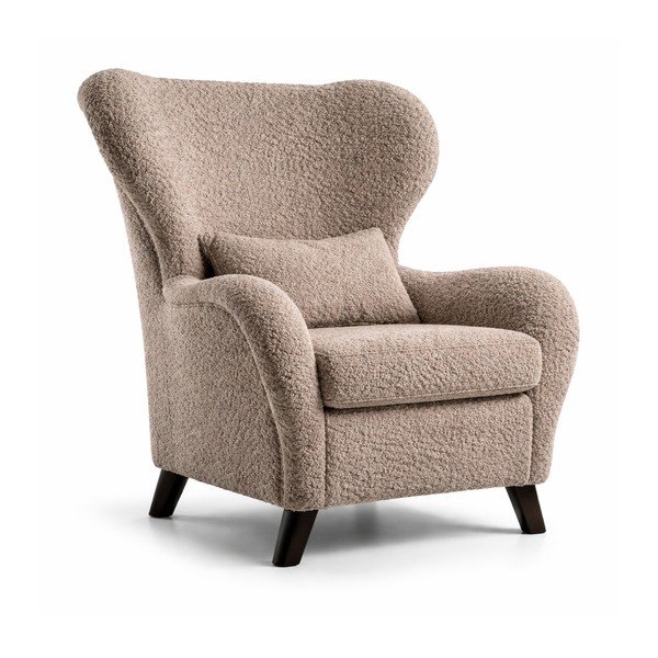 Brązowy fotel uszak Miuform Miuf