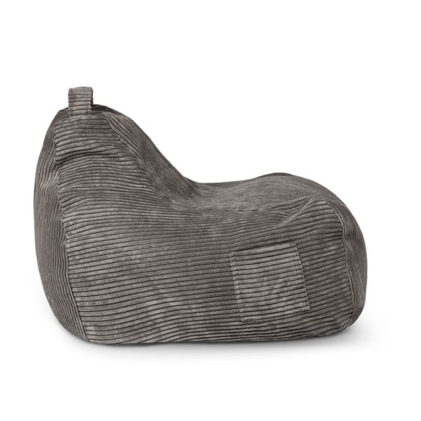 Ciemnobrązowy sztruksowy dziecięcy worek do siedzenia Game Amuse – SLOWDOWN-image-3