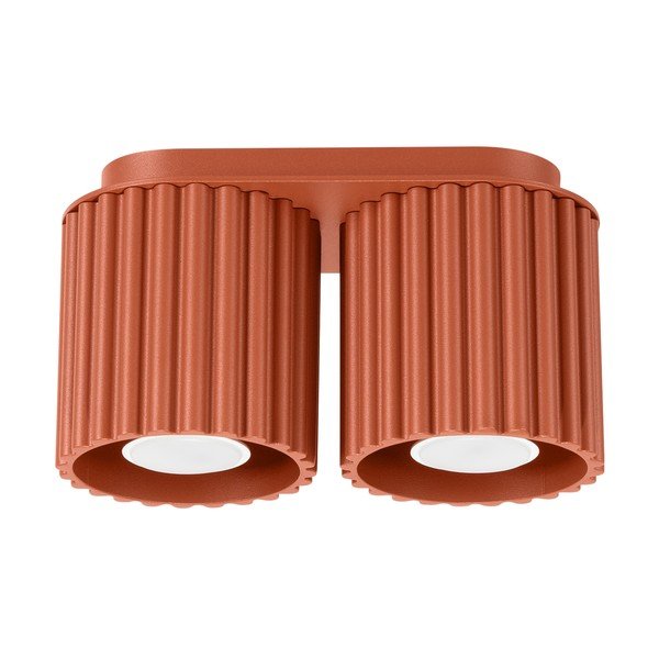 Metalowa lampa punktowa w kolorze terakoty 10x21 cm Zora – Sollux
