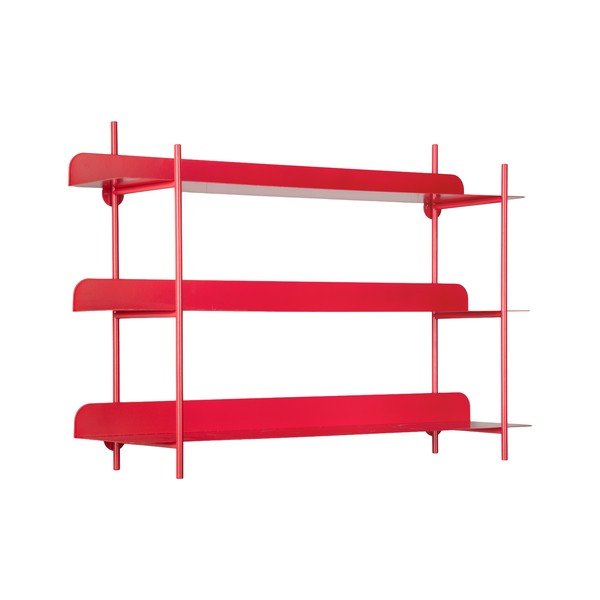 Czerwona wielopoziomowa metalowa półka 60 cm Cool Retro – PT LIVING