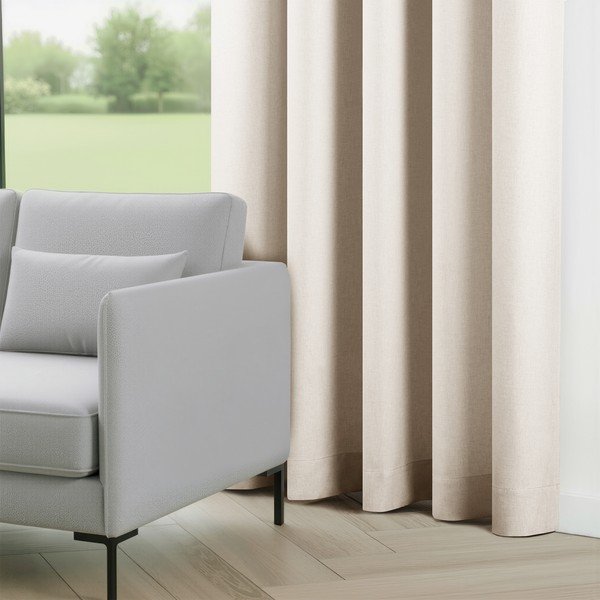 Kremowa zasłona częściowo zaciemniająca (dimout) Calisto – Filumi-image-1