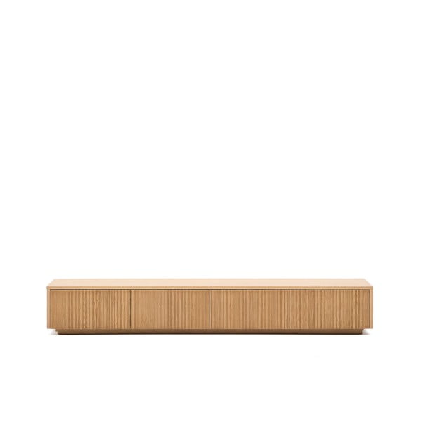 Szafka pod TV w dekorze dębu w naturalnym kolorze 200x30x40 cm Helvine – Kave Home