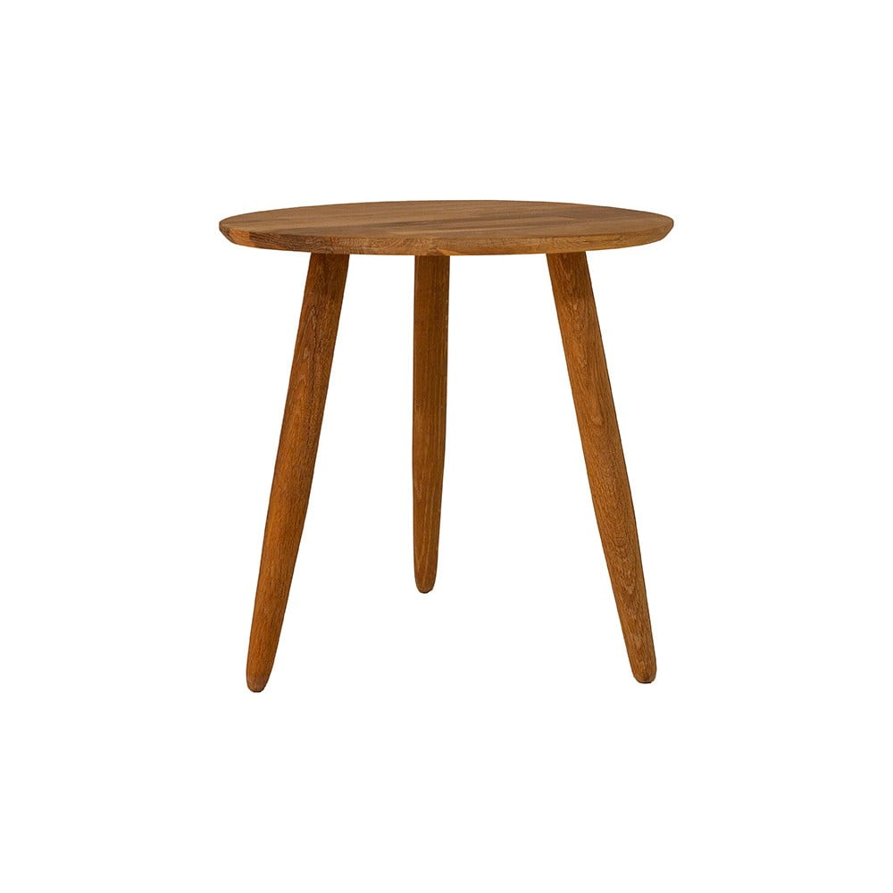 Stolik z litego drewna dębowego Canett Uno, ø 40 cm