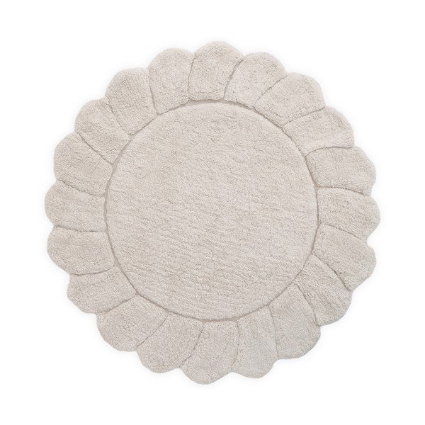 Kremowy bawełniany dywan dziecięcy tkany ręcznie odpowiedni do prania ø110 cm Gabrielle – Nattiot