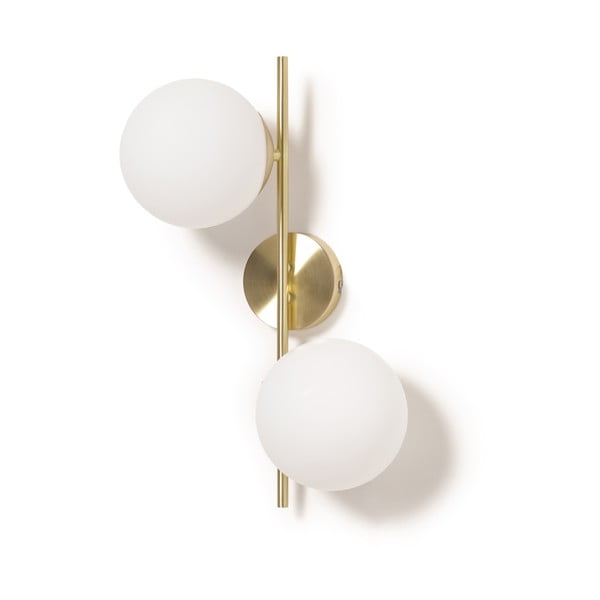 Kinkiet w biało-złotym kolorze ø 14 cm Mahala – Kave Home-image-3