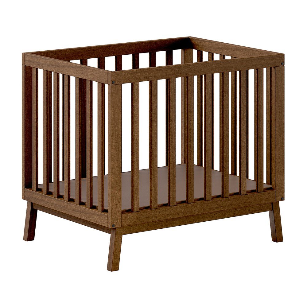 Brązowy kojec dla dzieci z litego drewna sosnowego 95x75 cm Sezane – Vipack
