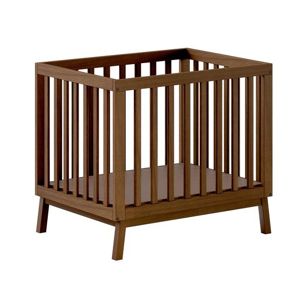 Brązowy kojec dla dzieci z litego drewna sosnowego 95x75 cm Sezane – Vipack