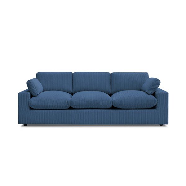 Niebieska sztruksowa sofa 250 cm Belair – Bobochic Paris