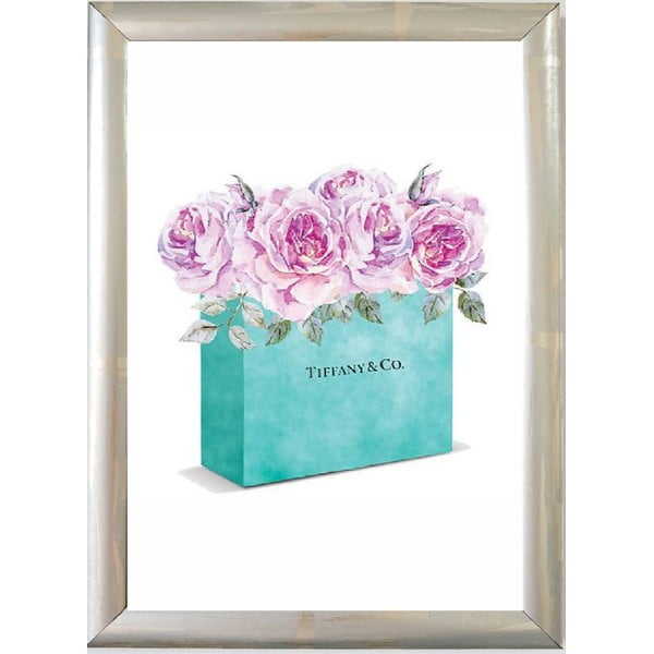 Plakat 20x30 cm Blue Pink Flower – Piacenza Art