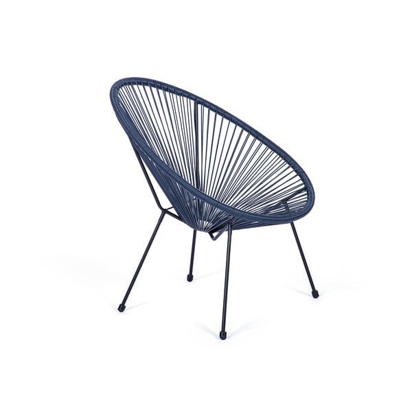 Niebieski fotel ogrodowy ze sztucznego rattanu Bonami Selection Avocado-image-1