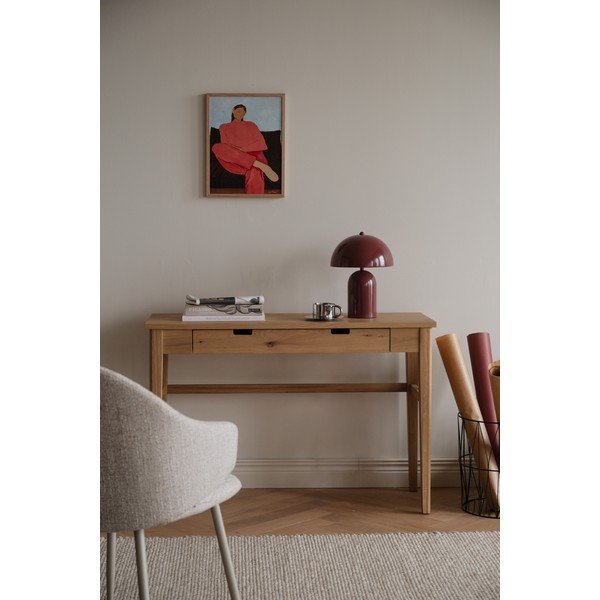 Konsola z blatem w dekorze dębu w naturalnym kolorze 40x110 cm Garrison – Rowico-image-3