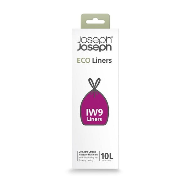 Worki na śmieci zestaw z taśmą 20 szt. 10 l Eco Grey – Joseph Joseph
