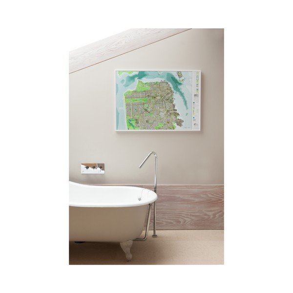 Zielona magnetyczna mapa San Francisco The Future Mapping Company Street Map, 100x70 cm-image-2