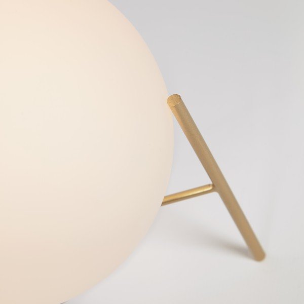 Lampa stołowa w biało-złotym kolorze ze szklanym kloszem (wys. 22 cm) Seina – Kave Home-image-3