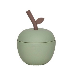 Zielony silikonowy kubek dla dzieci Apple – OYOY Mini