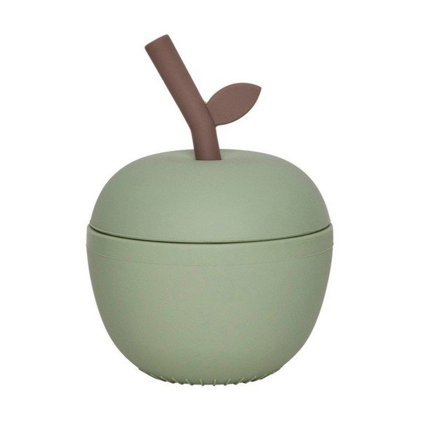 Zielony silikonowy kubek dla dzieci Apple – OYOY Mini