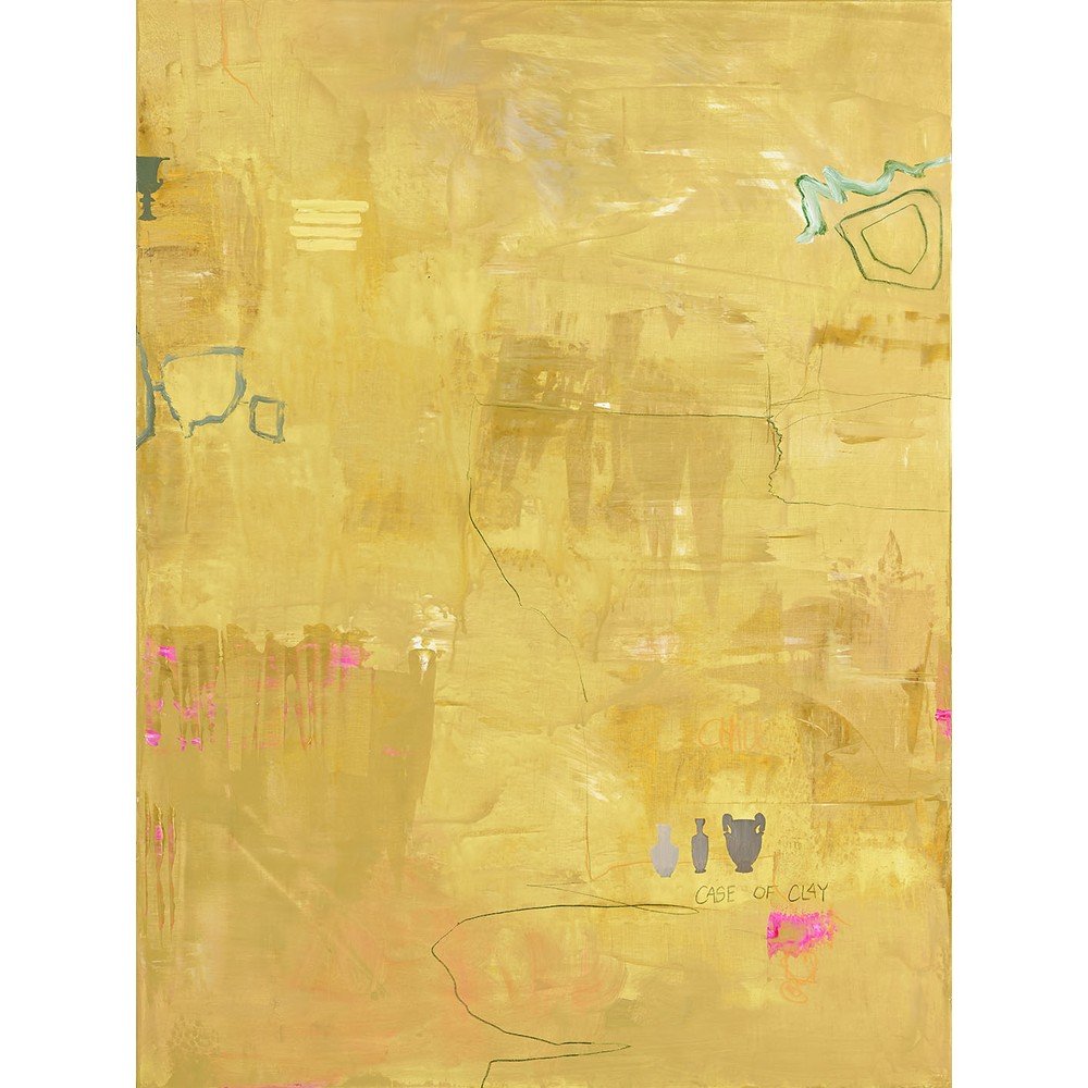 Ręcznie malowany obraz na płótnie 88x118 cm Yellow Petite – Malerifabrikken