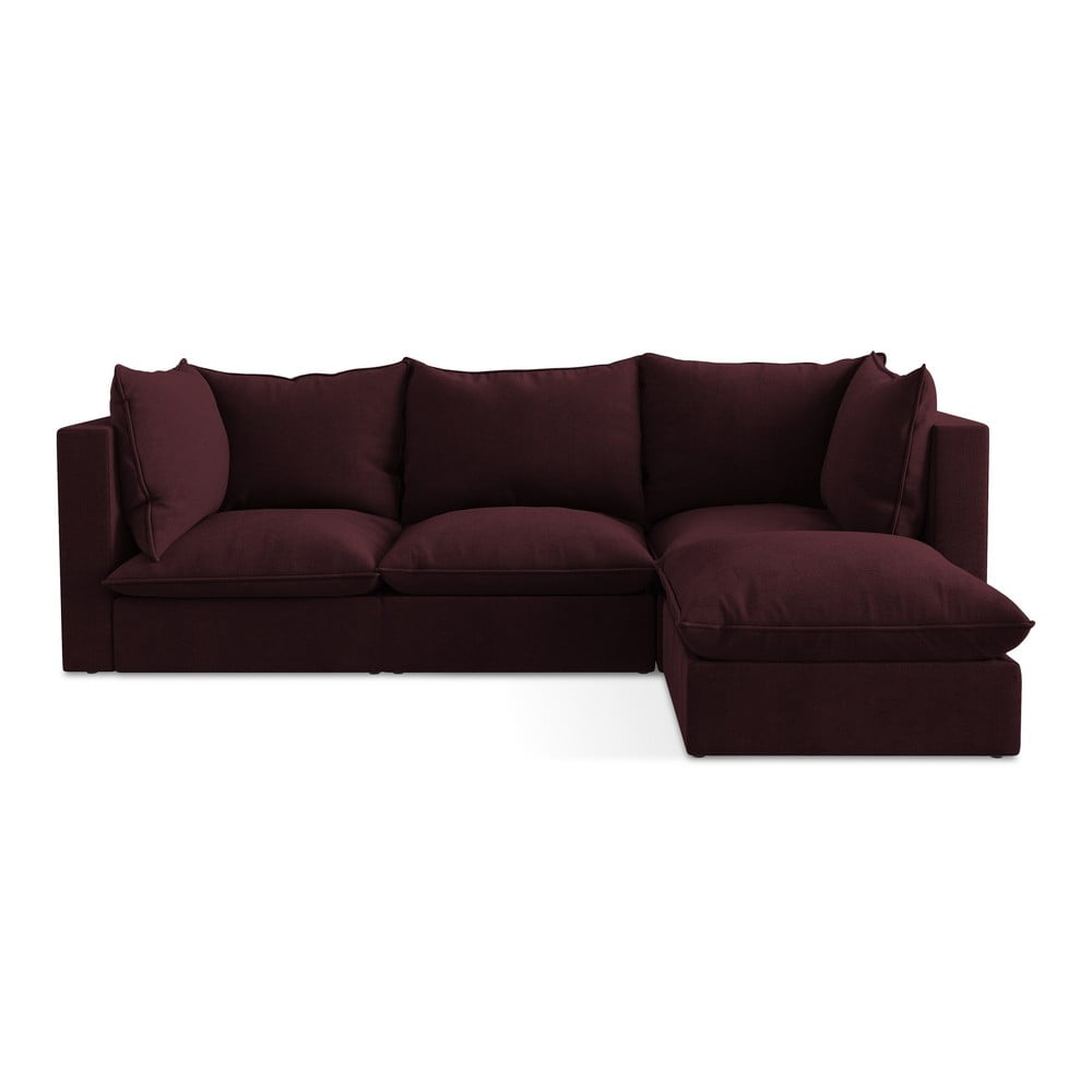 Bordowy narożnik (prawostronny/z szezlongiem) Manao – Makamii