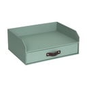 Zielony kartonowy organizer z szufladką/na dokumenty Walter Canvas Paper Laminate – Bigso