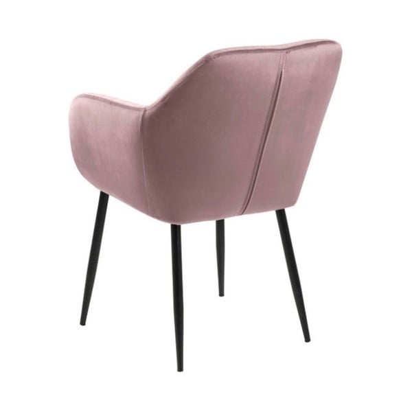 Różowy tapicerowany fotel jadalniany Emilia – Actona-image-3