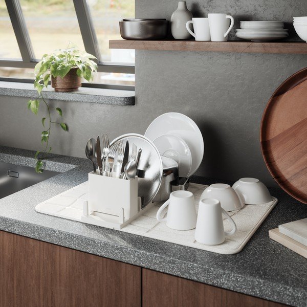 Beżowa plastikowa podkładka do naczyń 61x43 cm Udry – Umbra-image-3