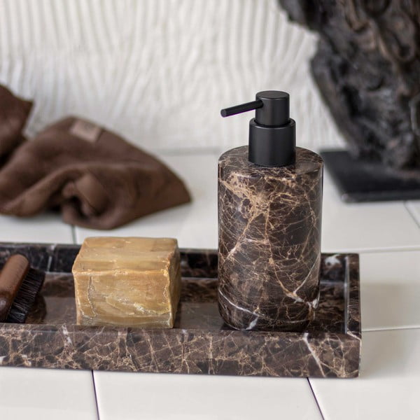 Brązowy marmurowy dozownik do mydła 200 ml Marble – Mette Ditmer Denmark-image-2