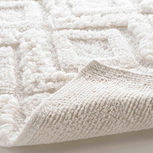 Biały dywanik łazienkowy 50x80 cm Ikatis – douceur d'intérieur-image-3