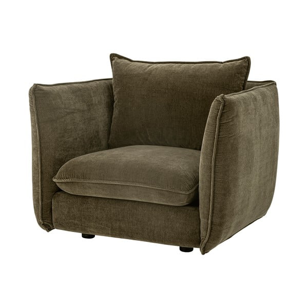 Ciemnozielony aksamitny fotel Austin – Bloomingville-image-4