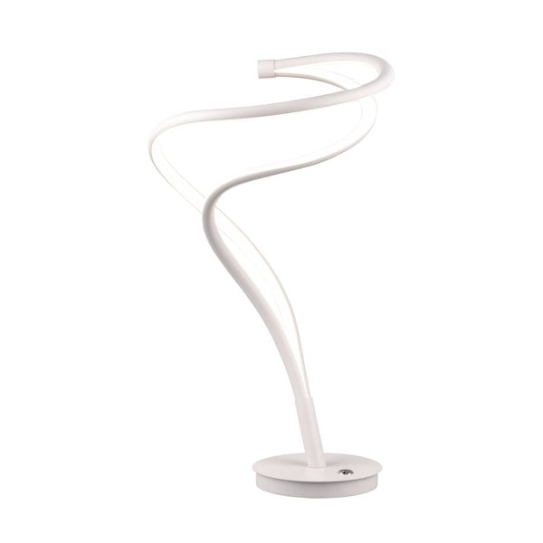 Biała lampa stołowa LED z metalowym kloszem (wys. 56 cm) Nala – Trio Select