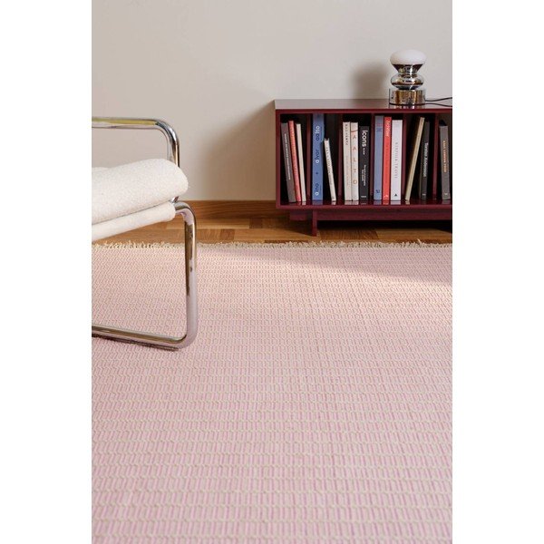 Różowy bawełniany chodnik tkany ręcznie 80x150 cm Irma – Jotex-image-1