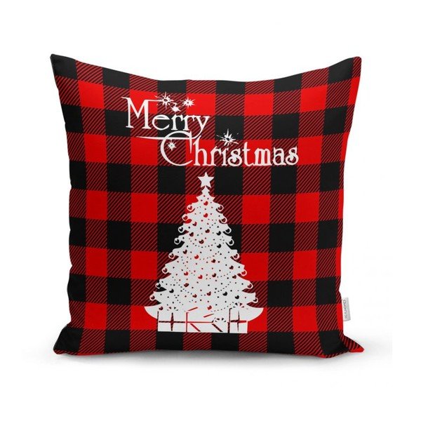 Zestaw 4 świątecznych poszewek na poduszki i bieżnika Minimalist Cushion Covers Christmas Tartan-image-4