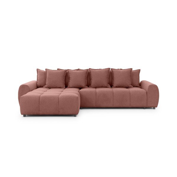 Narożnik (lewostronny/z szezlongiem) w kolorze terakoty Albane  – Ropez