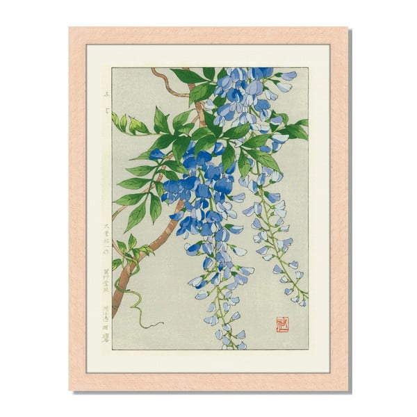Obraz w ramie Liv Corday Asian Floral Branch, 30x40 cm