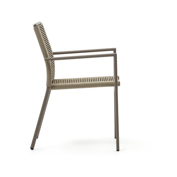 Beżowe metalowe krzesło ogrodowe Culip – Kave Home-image-3