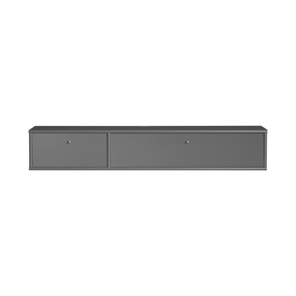 Antracytowa szafka pod TV 136x22 cm Mistral – Hammel Furniture