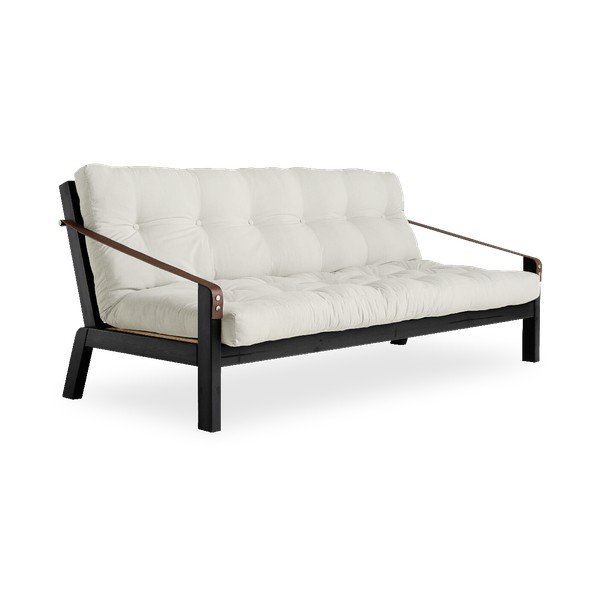 Sofa rozkładana z jasnobeżowym obiciem Karup Design Poetry Black/Natural-image-1